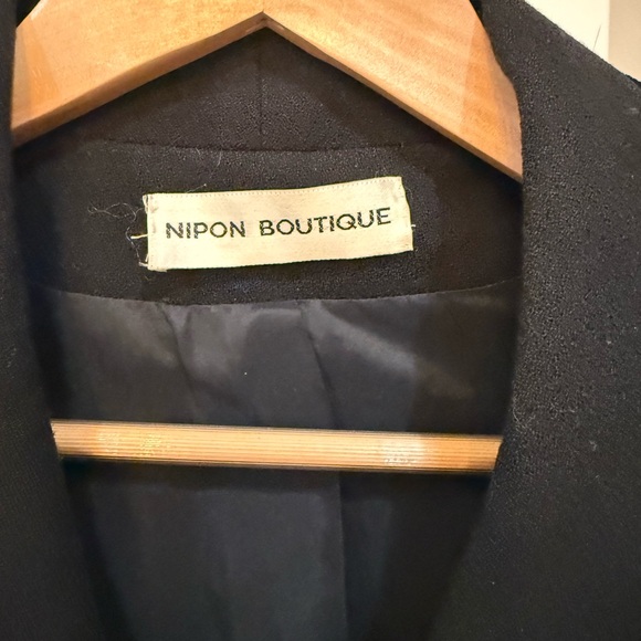 Nipon Boutique Vintage Black Coat Dress Size 10 - Picture 3 of 8